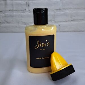 JIM'S 'JIM'S JUICE'  LEATHER CONDITIONER 120ML. NEW FACTORY SEALED W/SPONGE